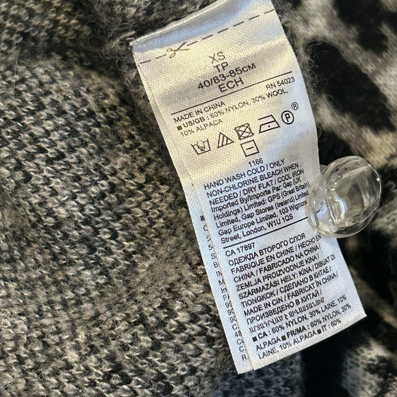 Banana Republic Leopard Print Alpaca Wool Blend Sweater- US XS - Picture 10 of 13